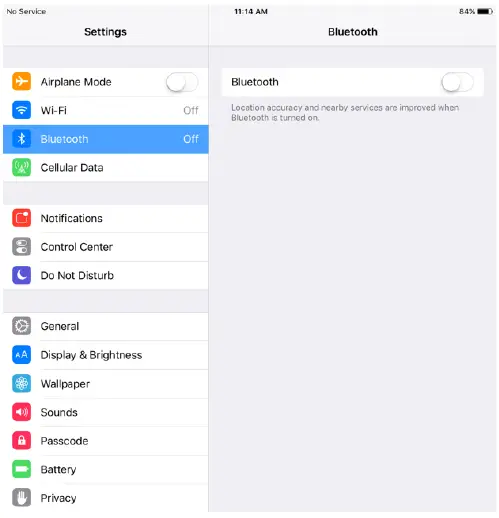 Bluetooth will turn on