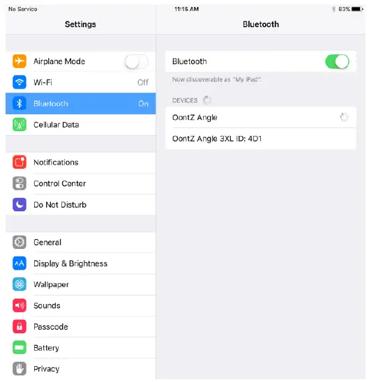 Select your OontZ Speaker