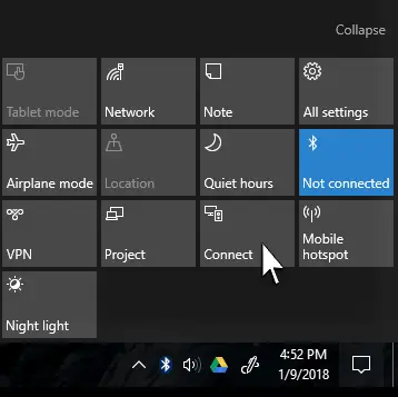 Now click the Connect tile