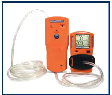 gas clip External Pump Portable Gas Detectors- SET UP
