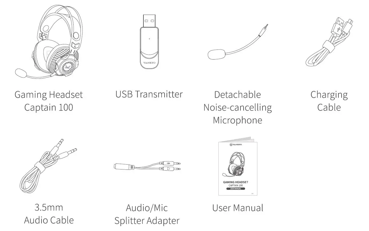 VANKYO Gaming Headset Captain 100 fig2