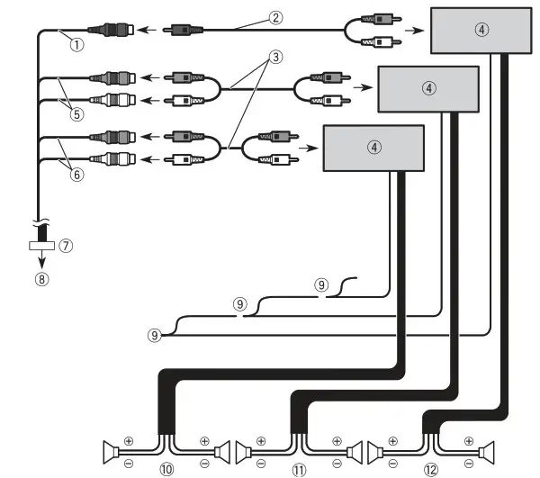 Pioneer DMH-341EX RDS AV Receiver - Power amp