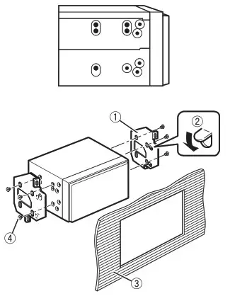 Pioneer DMH-341EX RDS AV Receiver - screw holes