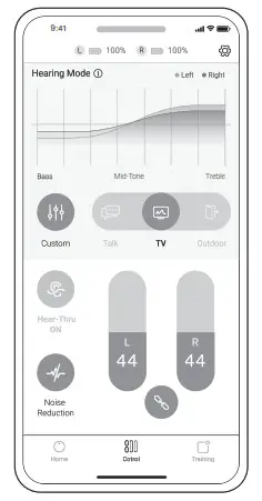Olive Union SmartEar Plus Pro Wireless Earbuds - Control Screen