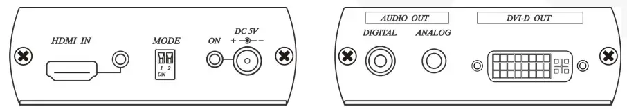 SC T HD01 HDMI to DVI and Audio Converter- Panel View