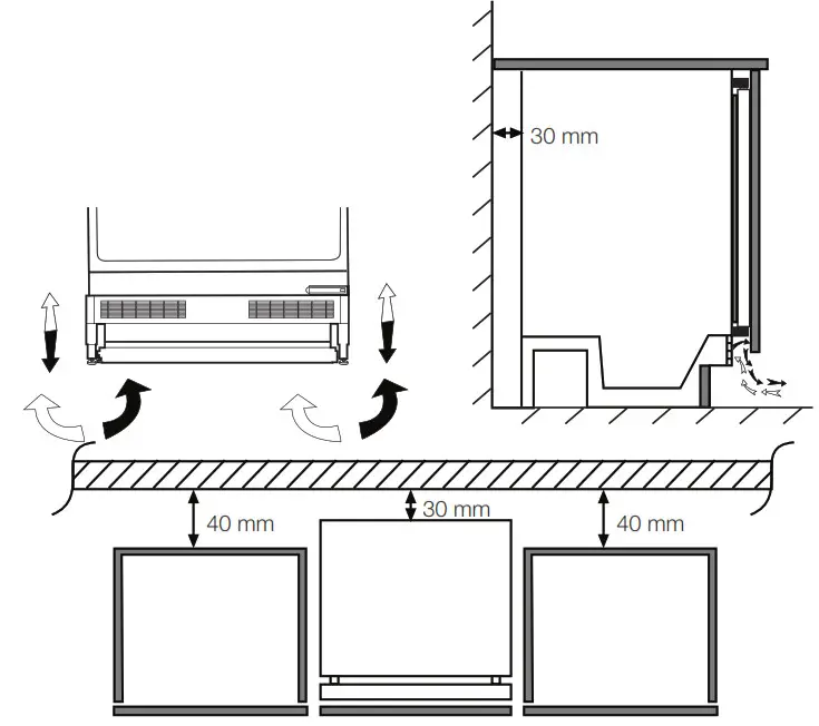 beko BU 1100 HCA Built-in Refrigerator- legs 2