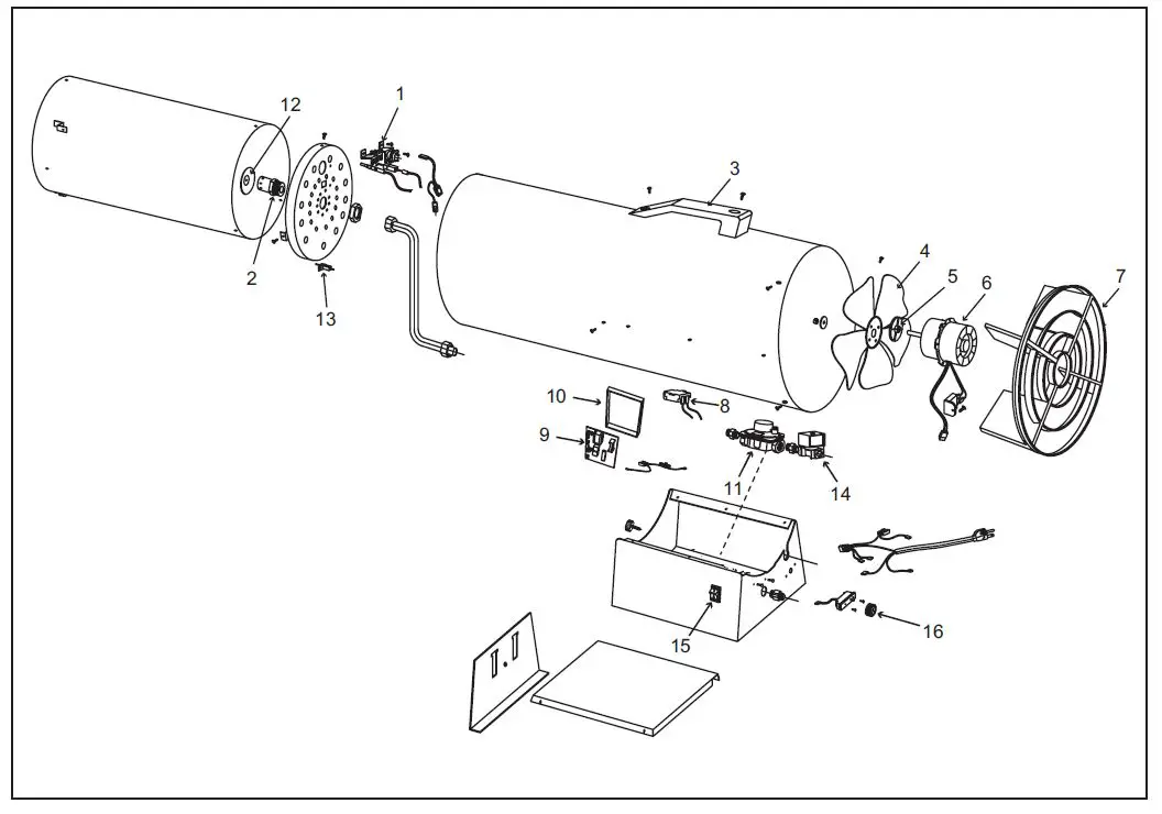 MASTER MH-150NGT-GFA-A Natural Gas Forced Air Heater fig 8