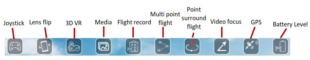 PRO FLIGHT PFBD303 Folding Drone with HD Camera and App Control - CONTROLLING THE DRONE VIA THE APP