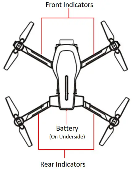 PRO FLIGHT PFBD303 Folding Drone with HD Camera and App Control - DRONE DIAGRAM 2