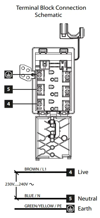 belling 082757203 60 70 90cm Hob Touch UK - Terminal Block Connection