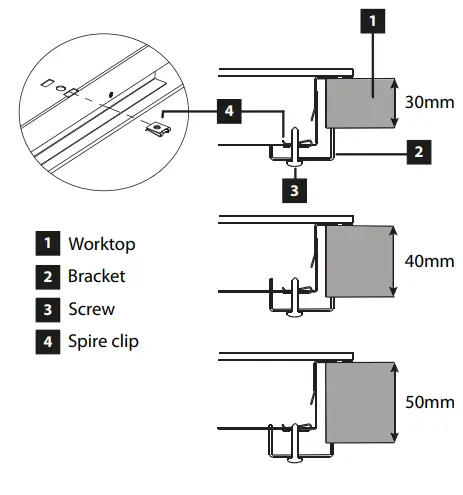 belling 082757203 60 70 90cm Hob Touch UK - brackets