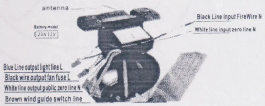 Zhongshan Shangdong Lighting Technology AEMC67 Fan Light - Connection Diagram