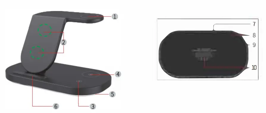 Guanyu GY-Z7L Wireless Charger Stand - Product Appearance