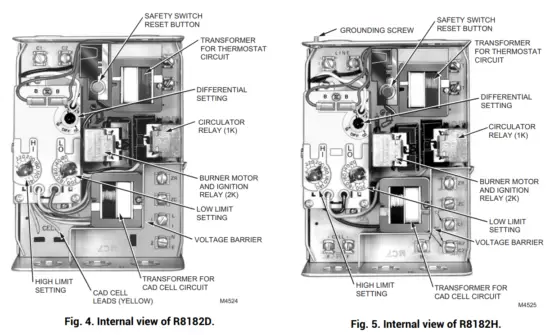 resideo R8182D H Combination Protectorelay Primary Control and Aquastat Controller - Fig4