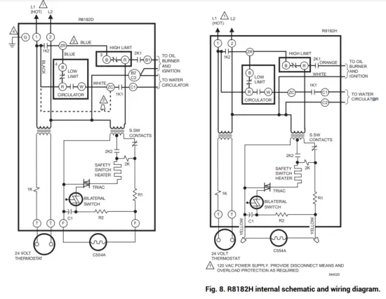 resideo R8182D H Combination Protectorelay Primary Control and Aquastat Controller - Fig7