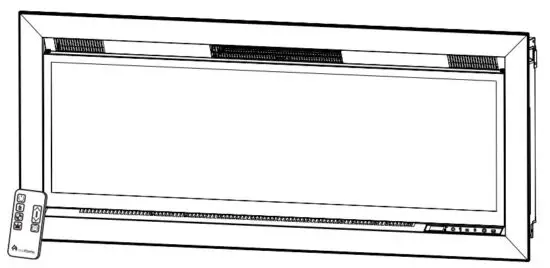 real flame 5555 Wall Mounted Recessed Electric Fireplace