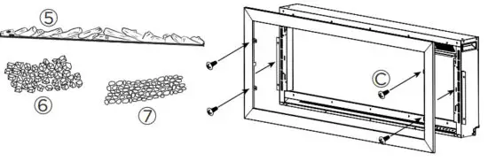 real flame 5555 Wall Mounted Recessed Electric Fireplace - Installing the Fireplace 01