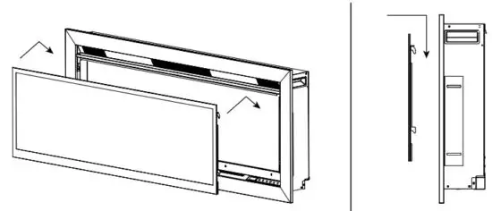 real flame 5555 Wall Mounted Recessed Electric Fireplace - Installing the Fireplace 02