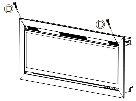 real flame 5555 Wall Mounted Recessed Electric Fireplace - Installing the Fireplace 03