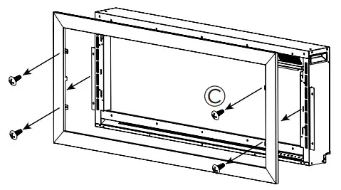 real flame 5555 Wall Mounted Recessed Electric Fireplace - Installing the Fireplace 2