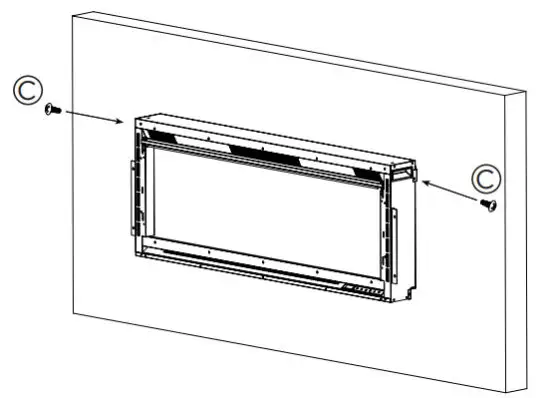 real flame 5555 Wall Mounted Recessed Electric Fireplace - Installing the Fireplace 5