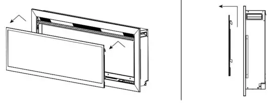 real flame 5555 Wall Mounted Recessed Electric Fireplace - Installing the Fireplace