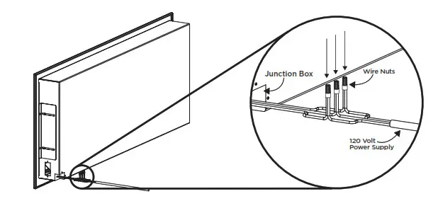 real flame 5555 Wall Mounted Recessed Electric Fireplace - Installing the Fireplace Method B 15