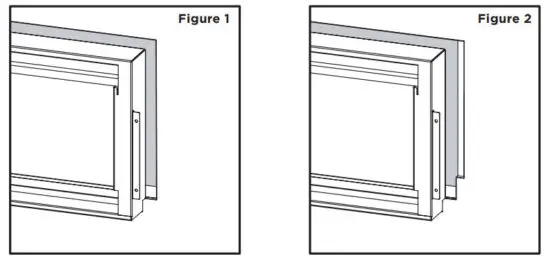 real flame 5555 Wall Mounted Recessed Electric Fireplace - Installing the Fireplace Method B 2