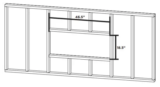real flame 5555 Wall Mounted Recessed Electric Fireplace - Installing the Fireplace Method B