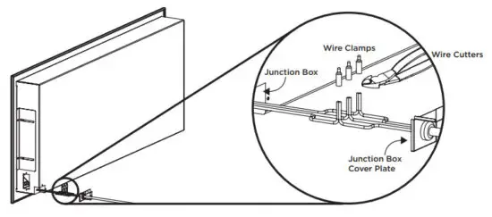 real flame 5555 Wall Mounted Recessed Electric Fireplace - Installing the Fireplace Method B 7