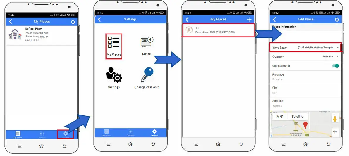 Beijing Lewei Technologies WEM3080 Single Phase Wi-Fi Electricity Meter - Set the time zone