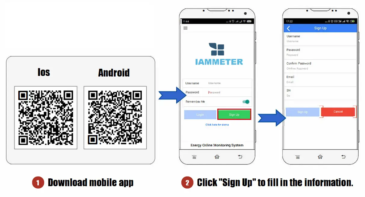 Beijing Lewei Technologies WEM3080 Single Phase Wi-Fi Electricity Meter - mobile App