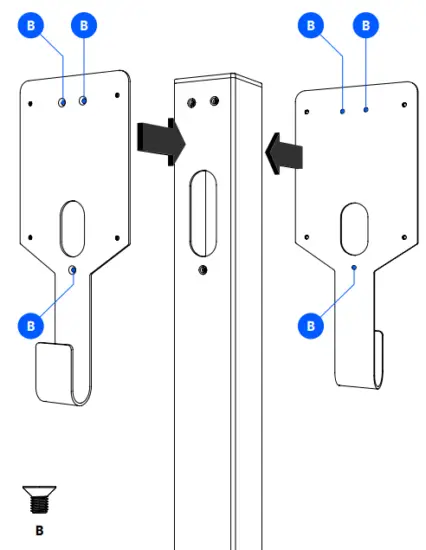 easee BPR2W001 Base Charging Pedestal PR 2 Way - Plates