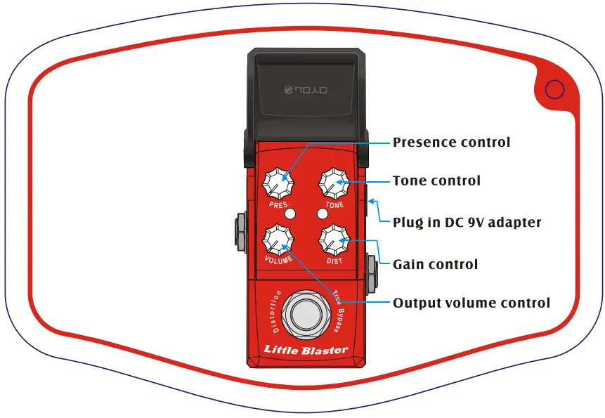 JOYO Jf 303 Little Blaster Distortion Ironman Mini Guitar Effects Pedal