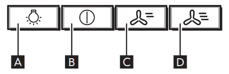IKEA 603.939.62 LAGAN Stainless Steel Kitchen Hood - Control panel