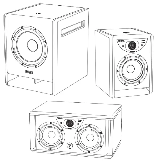 FOCAL Twin 6 ST6 Active 2.5-Way Powered Studio Monitors Speakers -