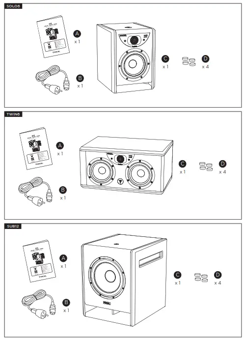 FOCAL Twin 6 ST6 Active 2.5-Way Powered Studio Monitors Speakers -1