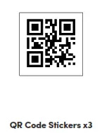 QR Code Stickers x3