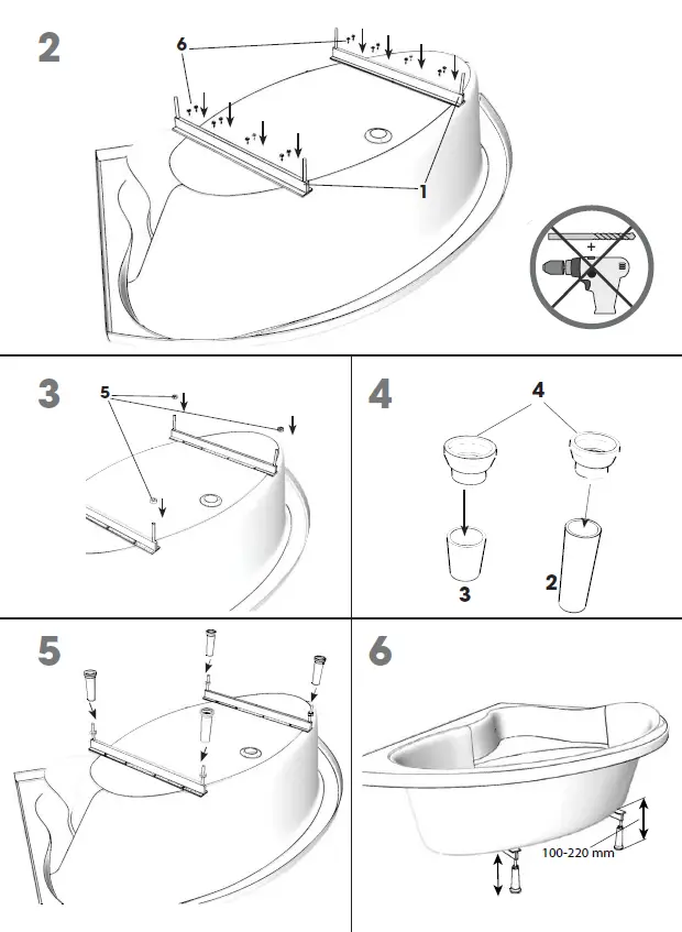 TEIKO circular Bathtub 160 cm 3