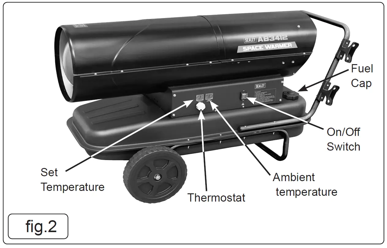 SEALEY-AB2380-Space-Warmer-Kerosene-Diesel-Heater-fig-3