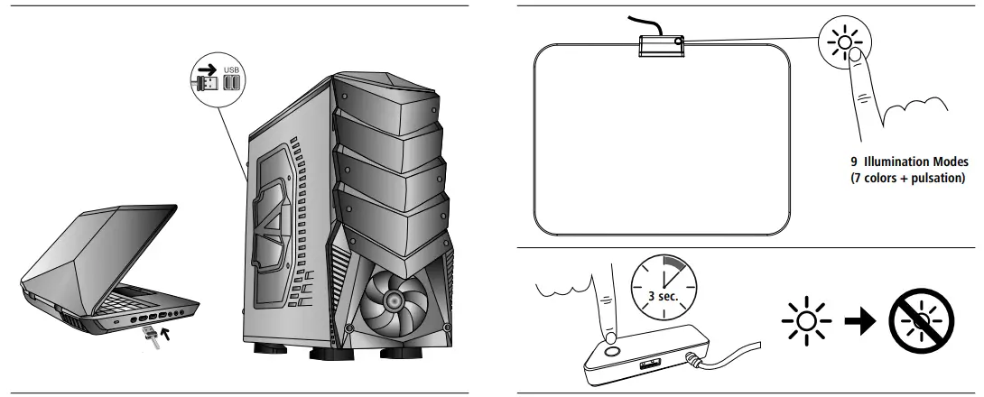 hama 00 186045 Lethality 200 Gaming Mouse Pad-FIG2