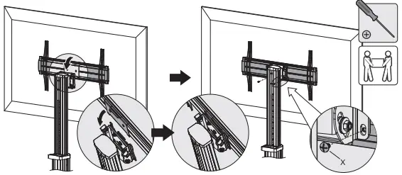 equip 650602 90 Degree Rotate Single Display 37-70 Inch TV Cart-fig14