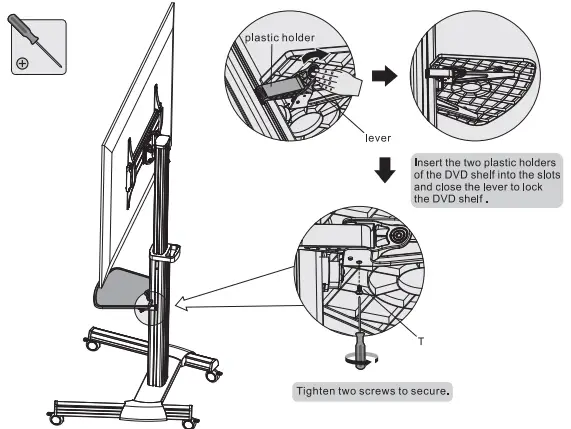 equip 650602 90 Degree Rotate Single Display 37-70 Inch TV Cart-fig15