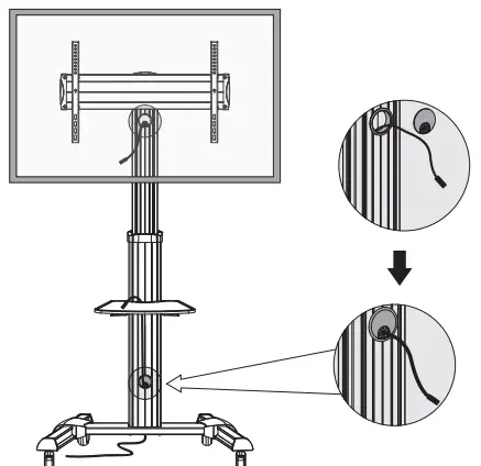 equip 650602 90 Degree Rotate Single Display 37-70 Inch TV Cart-fig16