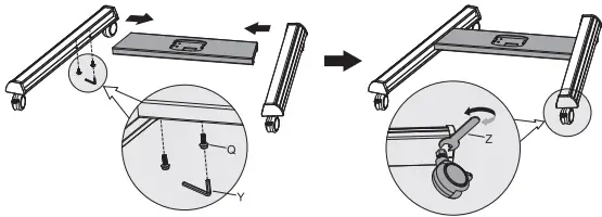 equip 650602 90 Degree Rotate Single Display 37-70 Inch TV Cart-fig4