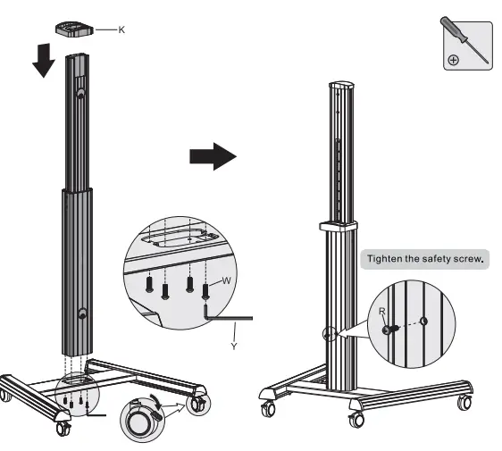 equip 650602 90 Degree Rotate Single Display 37-70 Inch TV Cart-fig6