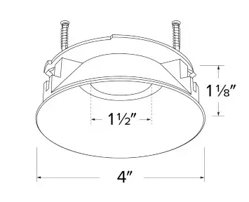 ELCO Lighting ELK408W 4 Inch Pex Round Trimless Smooth Reflector Trim - fig 2