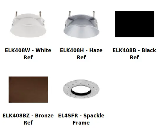 ELCO Lighting ELK408W 4 Inch Pex Round Trimless Smooth Reflector Trim - fig