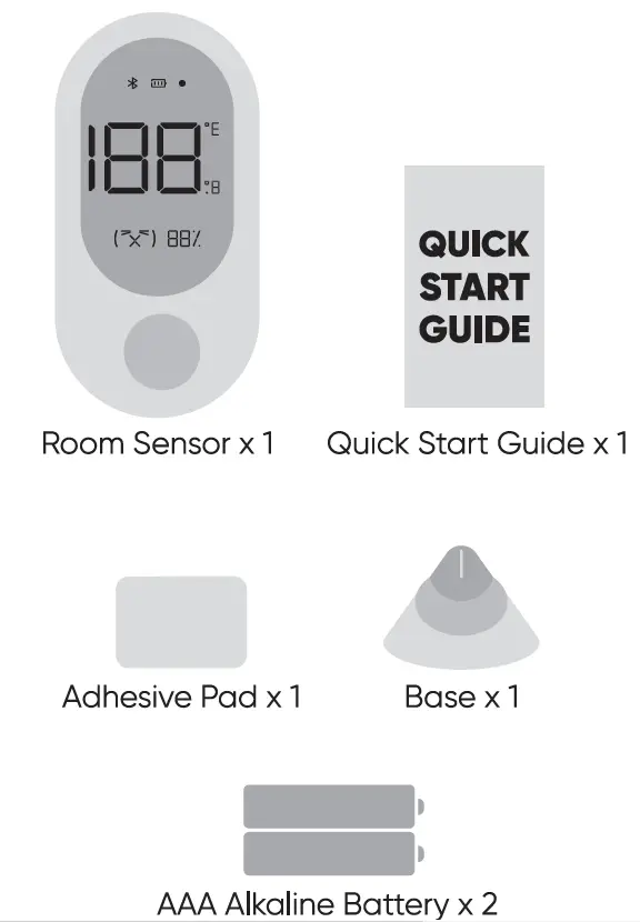 WYZE WTMSRS 3-in-1 Digital Room Sensor for Smart Thermostat 1