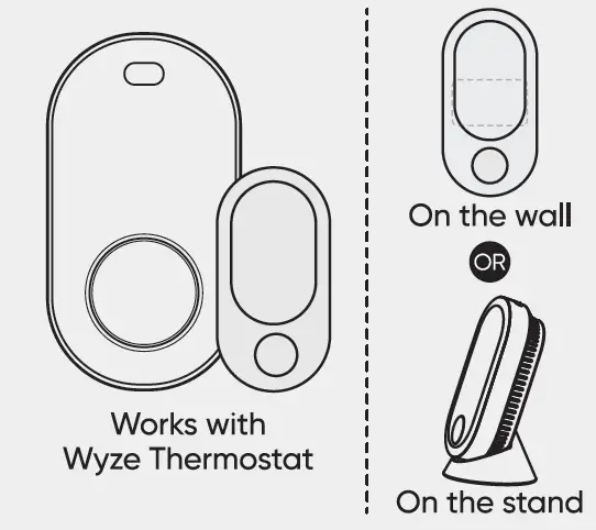 WYZE WTMSRS 3-in-1 Digital Room Sensor for Smart Thermostat 3